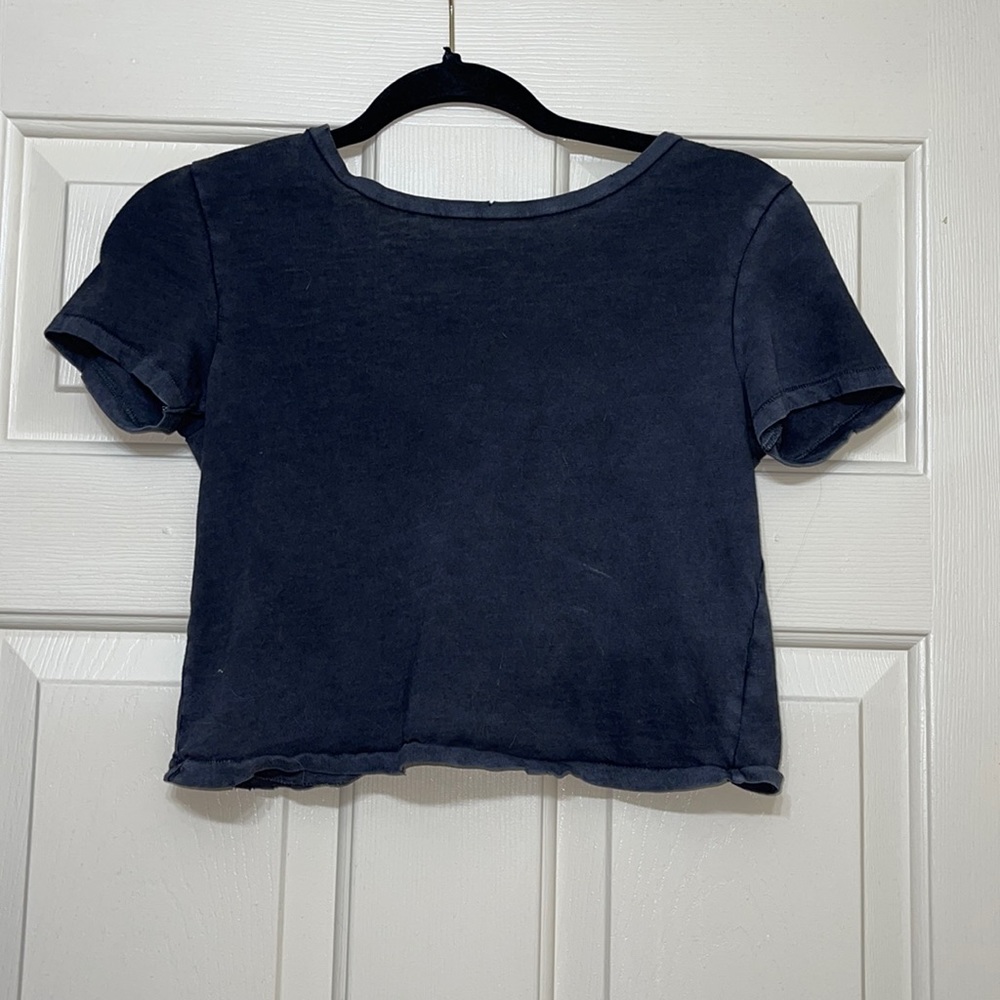 American Eagle open back navy blue crop top